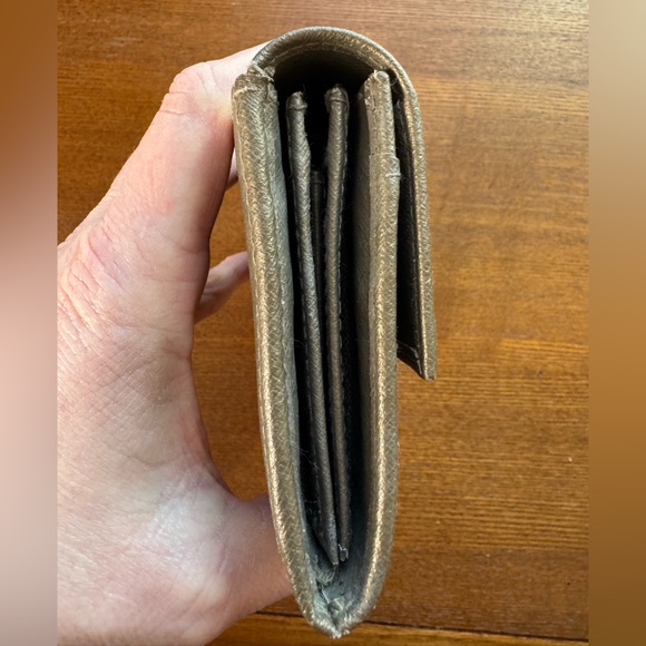 FURLA Long Flap-Style Continental Gold Tone Saffiano Leather Wallet - Picture 4 of 16